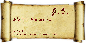 Jóri Veronika névjegykártya